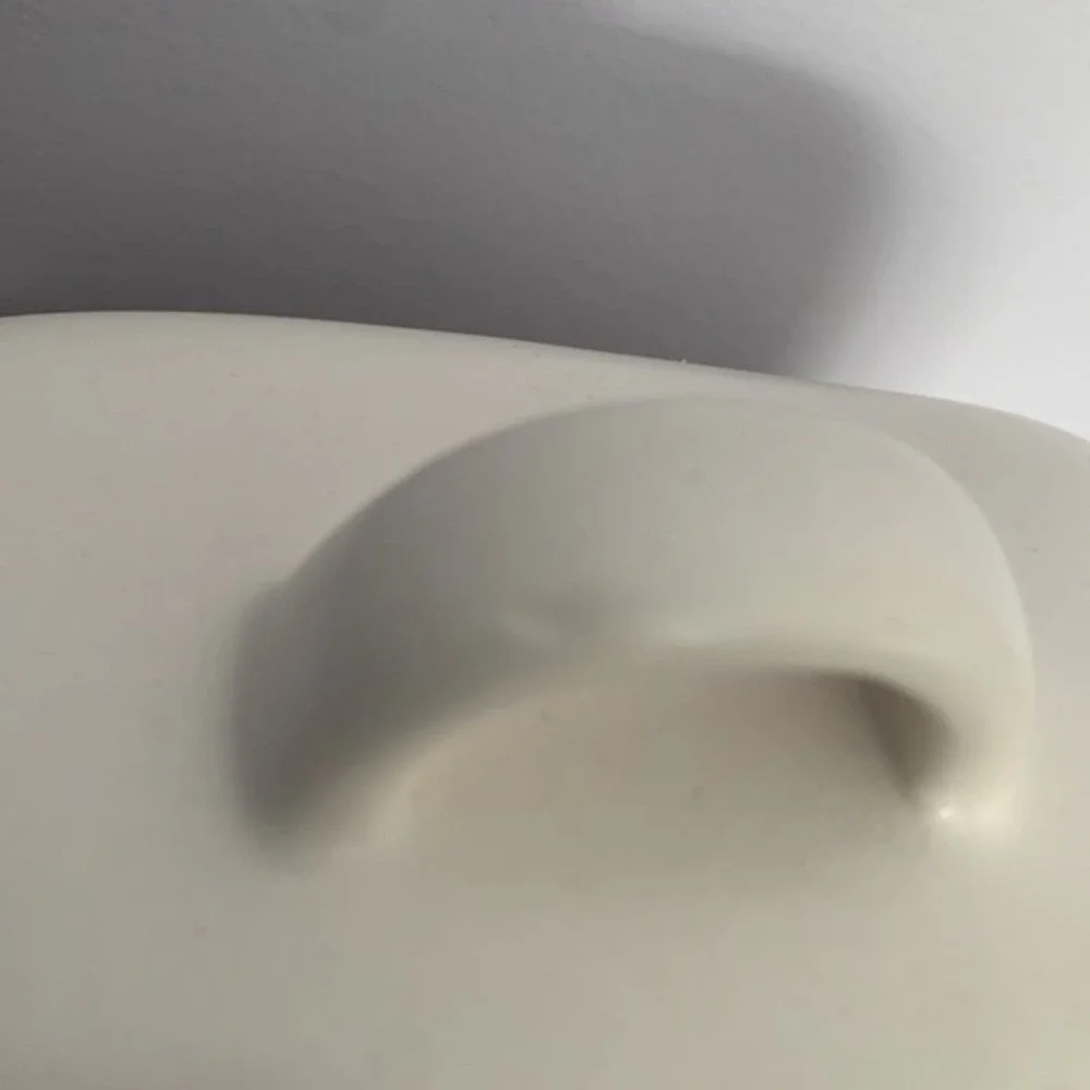Large Crofton Soft White Farmhouse Cream Butter Dish Porcelain Neutral‎
